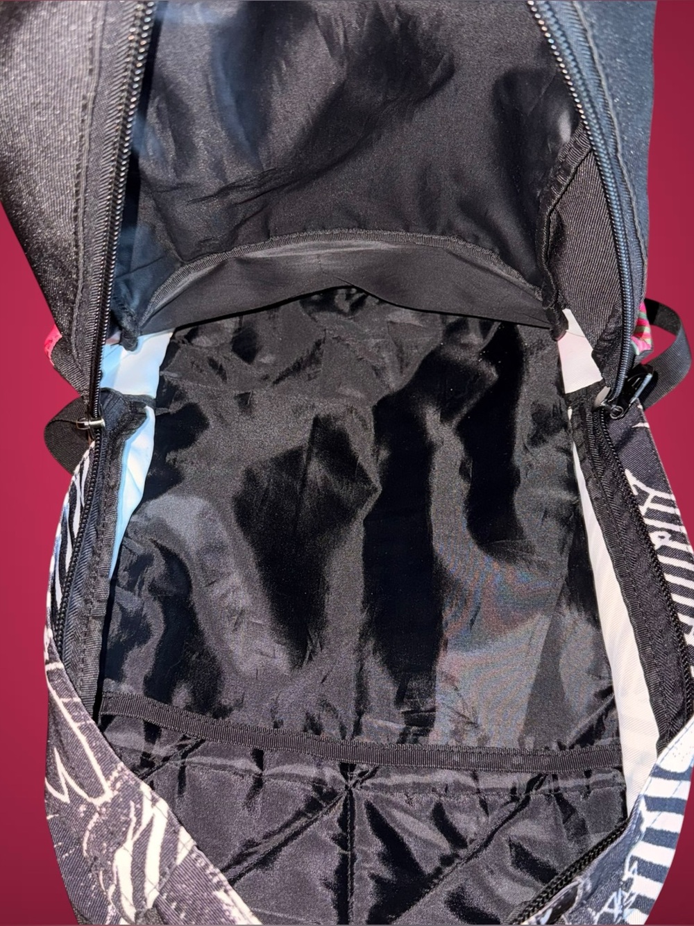 Volcom Patchwork Geometric Colorblock Skate Backpack Adjustable Straps - Picture 5 of 8